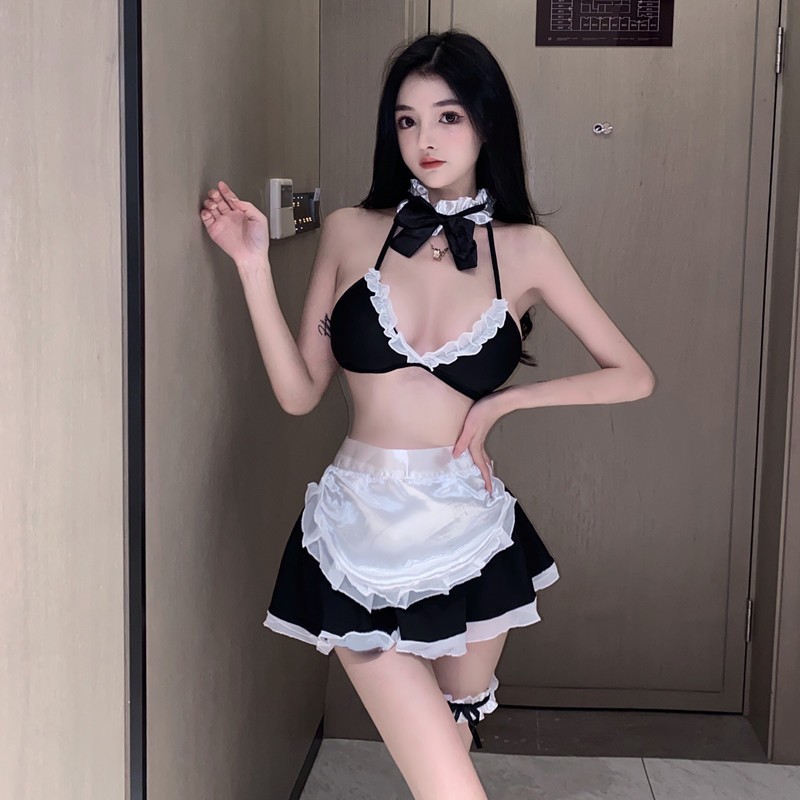 Erotic lingerie pure desire maid cos cute three point maid pajamas sexy uniform free suit