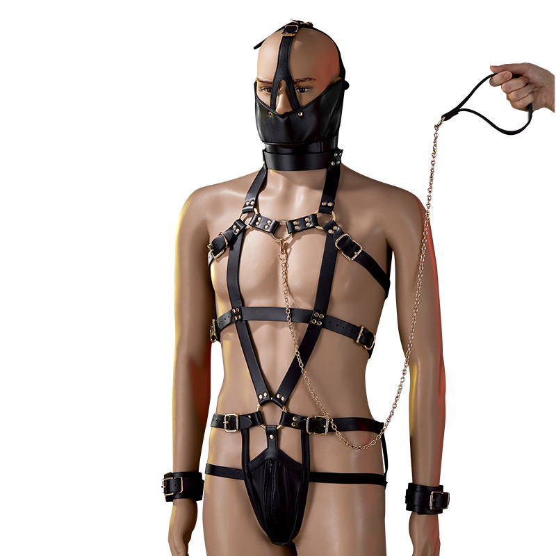 sm male slave bondage leather collar traction bondage femdom male alternative sex sex toys set