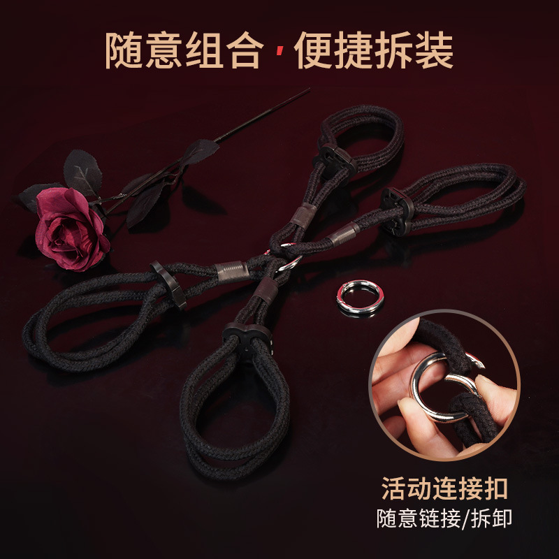 sex toys rope sm bondage handcuffs leg cuffs set slave girl collar bondage femdom props adult sex toys