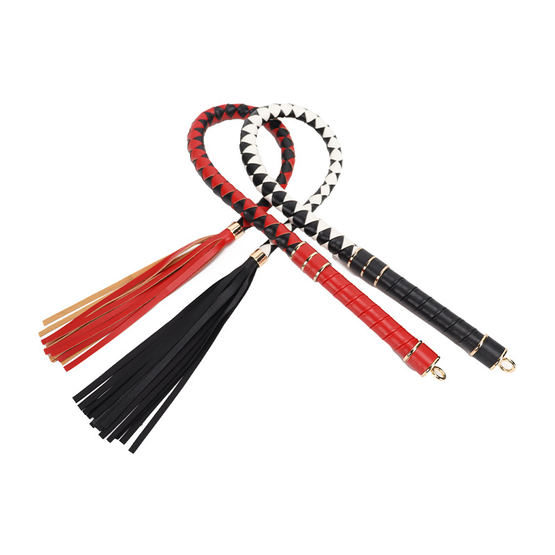 SM sex toys femdom torture tools female tassel horse skin whip alternative toys long whip female slave props