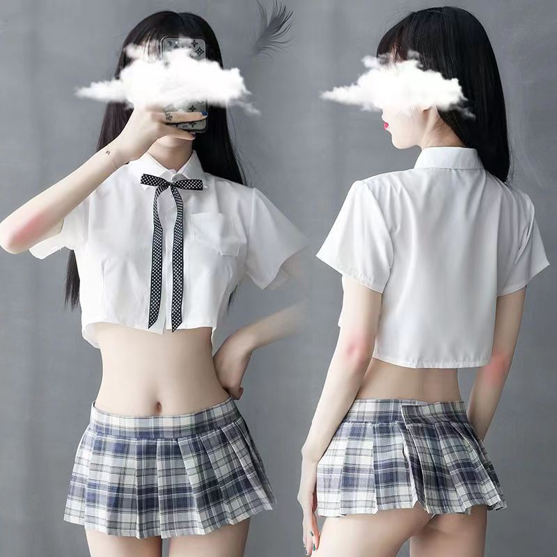 Pleated skirt erotic unlined sexy college style female jk walking miniskirt full set of free pure desire uniform set